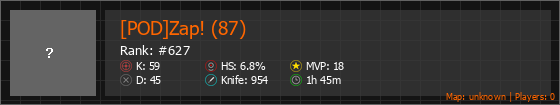 [POD]Zap! (87) Stats Banner