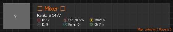 ☠ Mixer ☠ Stats Banner
